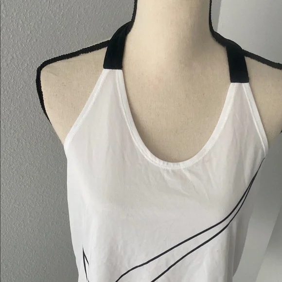 Nike Women's White and Black Elastika Tank Top - Picture 3 of 7